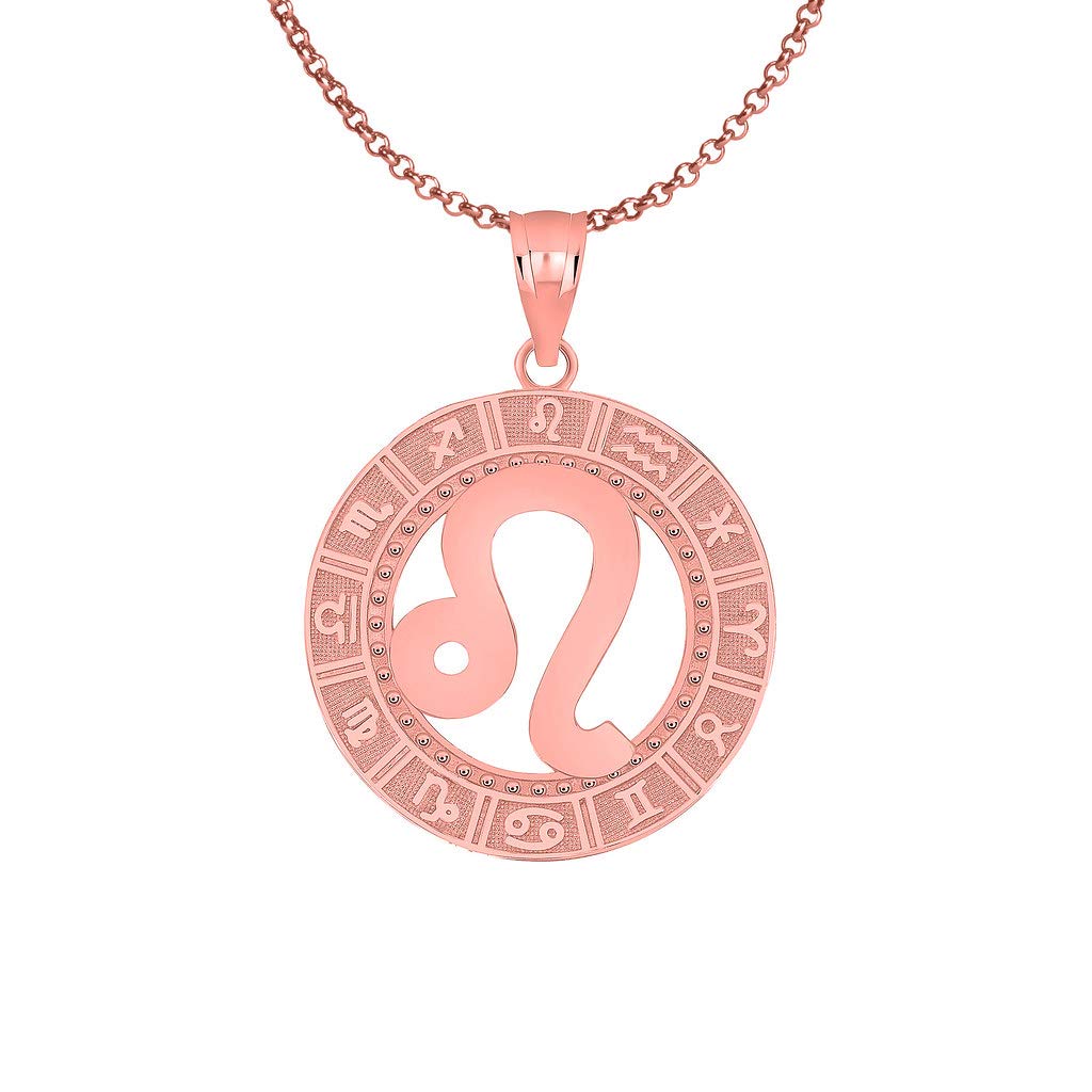 10K Rose Gold Zodiac Necklace - Personalized Constellation Pendant with 18