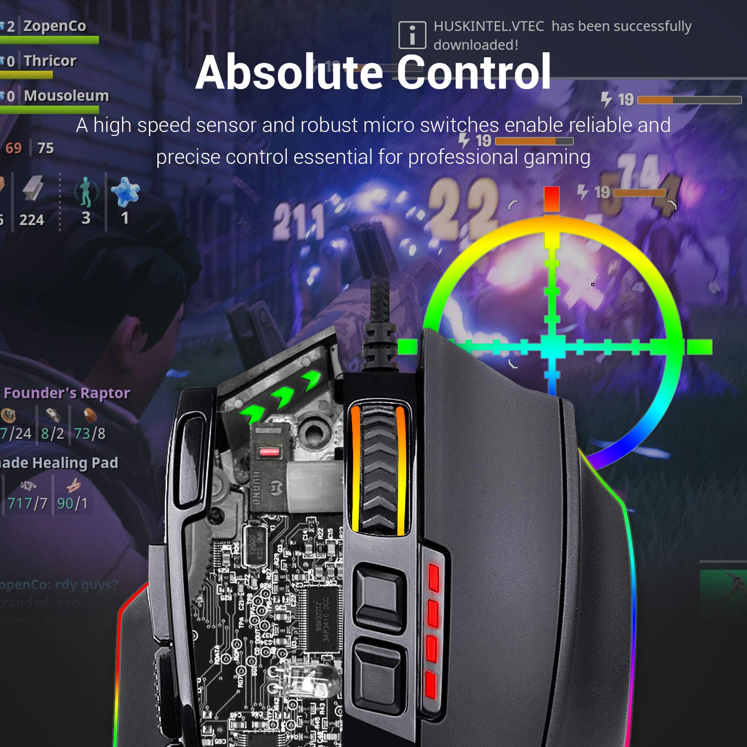 Redragon M801 RGB Gaming Mouse - 16000 DPI, 9 Programmable Buttons, Macro Recording, Fire Button for PC - Wired Black Ergonomic Mouse for MMO, FPS, and Windows Gaming (Perfect for Esports & Professional Gamers)