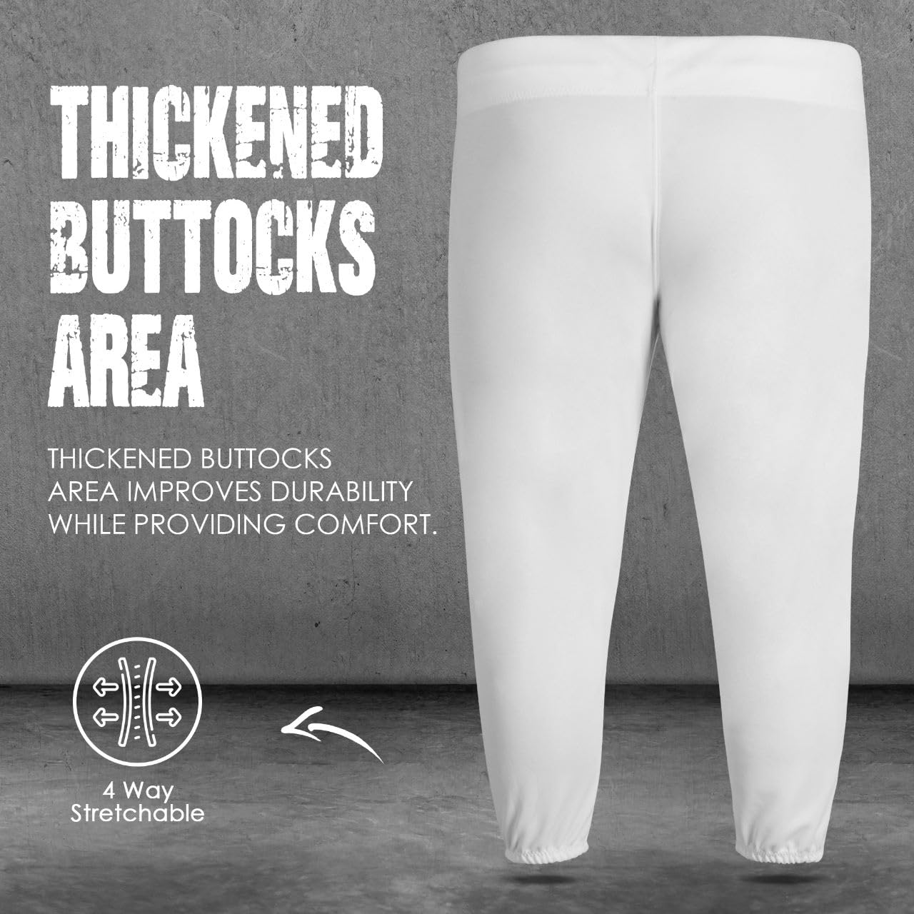 Women's Softball Knicker Pants - Breathable & Stretchable Baseball Pants for Adults in Black, White & Grey | Perfect for Games, Practice & Outdoor Sports