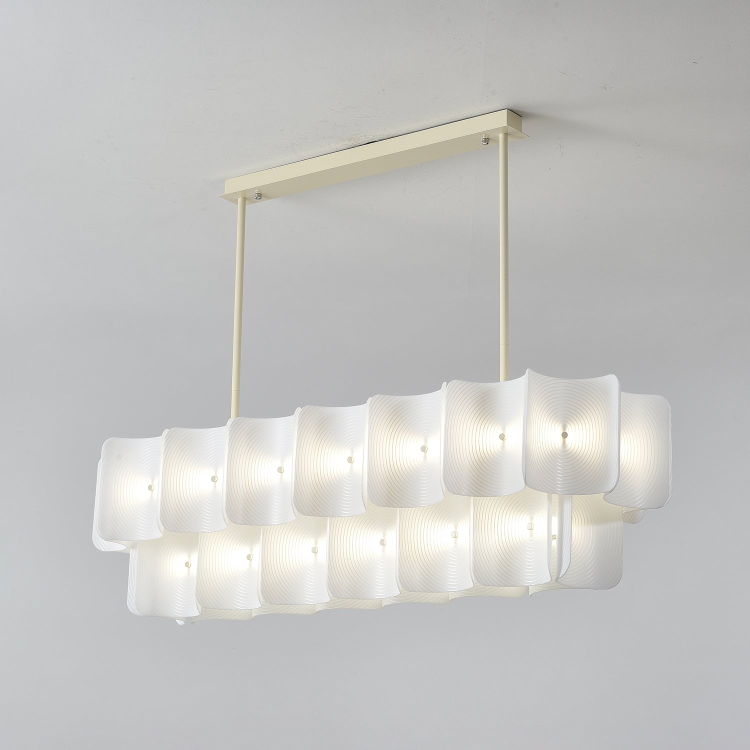 Fingerprint Chandelier - Modern Glass Ceiling Light Fixture for Dining Room, Living Room & Bedroom | Elegant Home Decor Lighting for Weddings & Interior Design