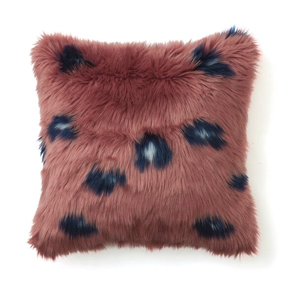 Premium 450x450 Dark Pink Faux Fur AC Cushion Cover - Soft & Cozy Home Decor for Sofa, Bed, and Living Room