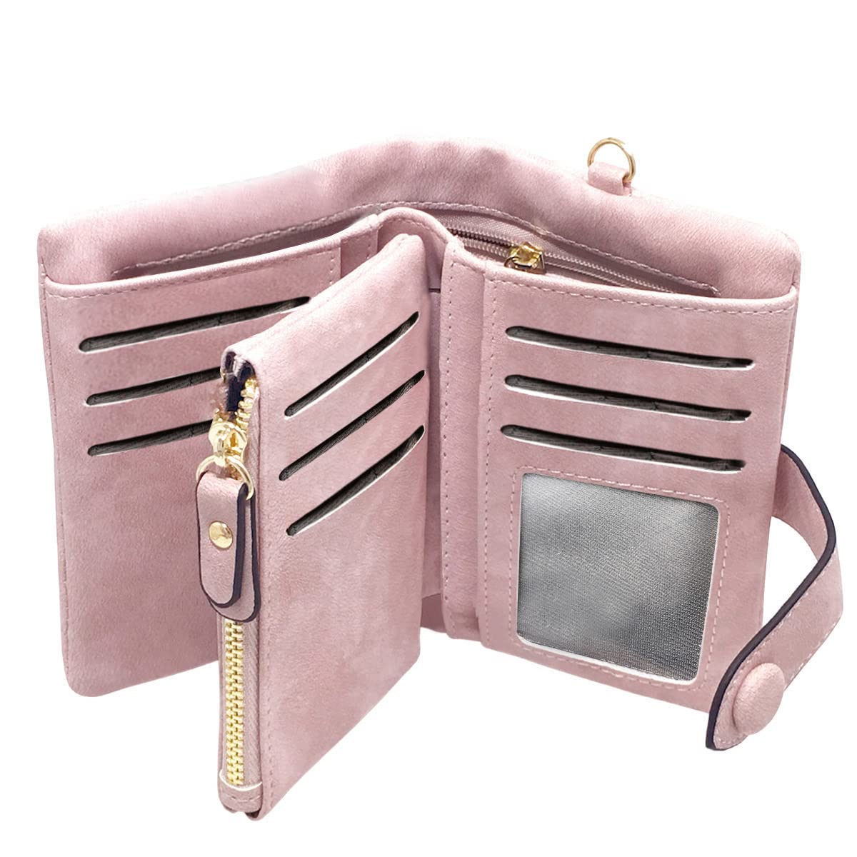 Stylish Women's Wallets - RFID Blocking Bifold & Trifold Leather Wallets with Wrist Strap | Small Ladies Billfold, Mini Clutch & Zipper Coin Purse | Perfect for Everyday Use, Travel & Gift Giving