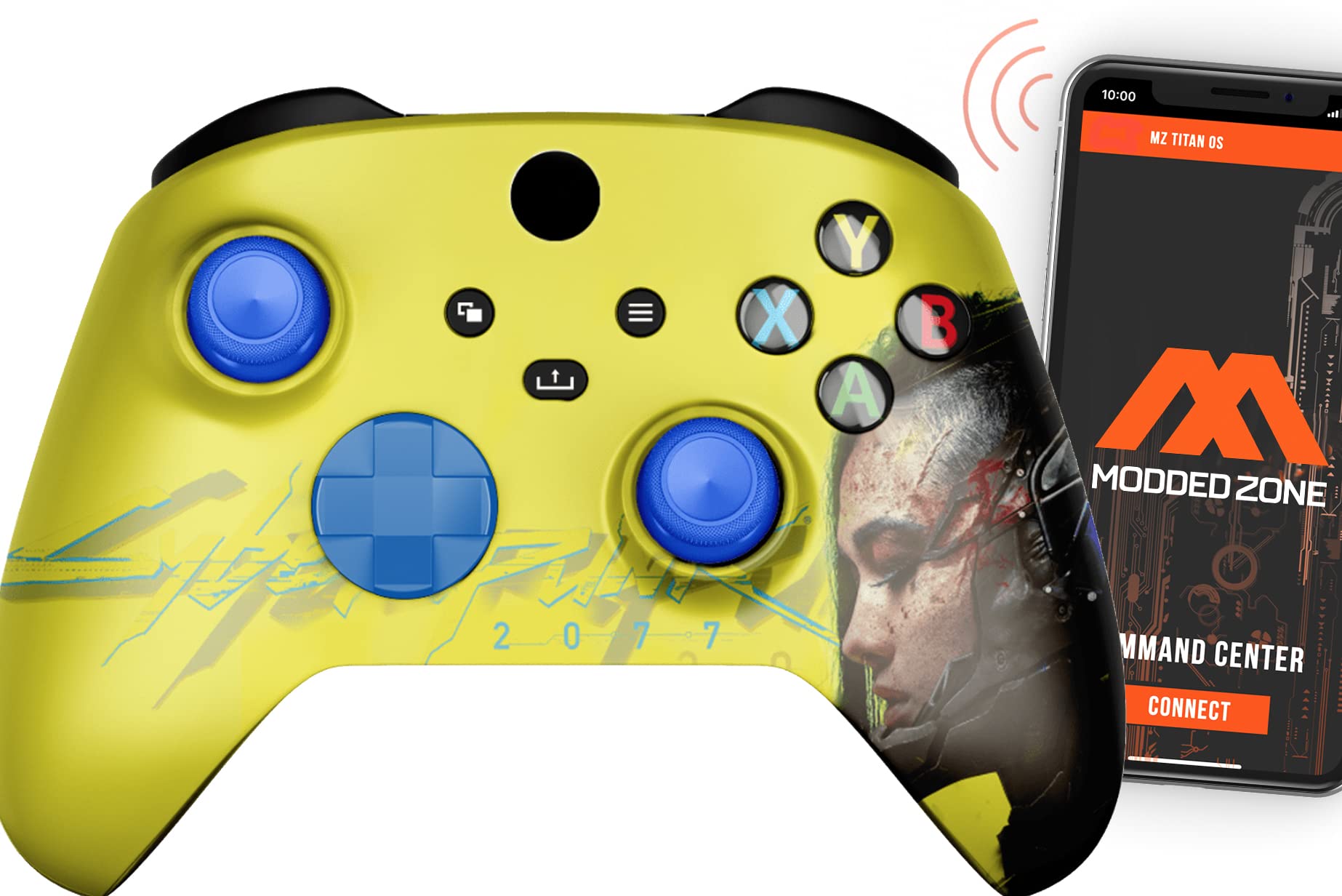 MODDEDZONE Rapid Fire Custom Modded Controller for Xbox One S/X - 40 Mods Compatible with Call of Duty, Fortnite & Major Shooter Games (3.5mm Jack, Punk Design) - Perfect for Competitive Gaming & Esports Tournaments