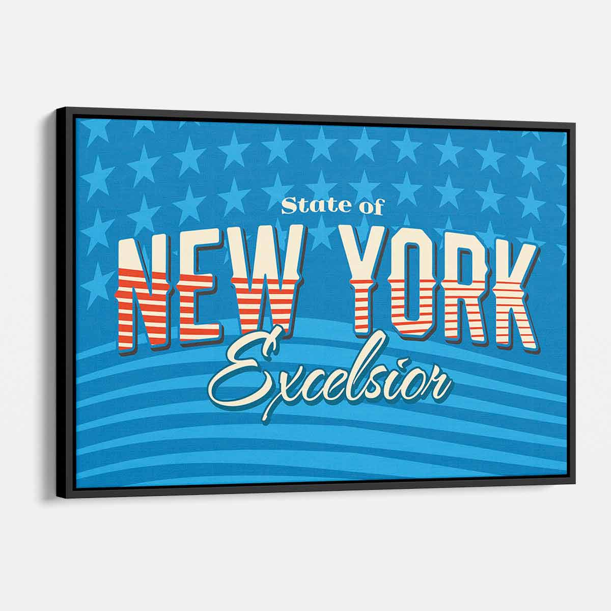 Blue New York Skyline Wall Art Canvas Print - 96x48 Inches Modern Cityscape Decor for Living Room, Bedroom & Office