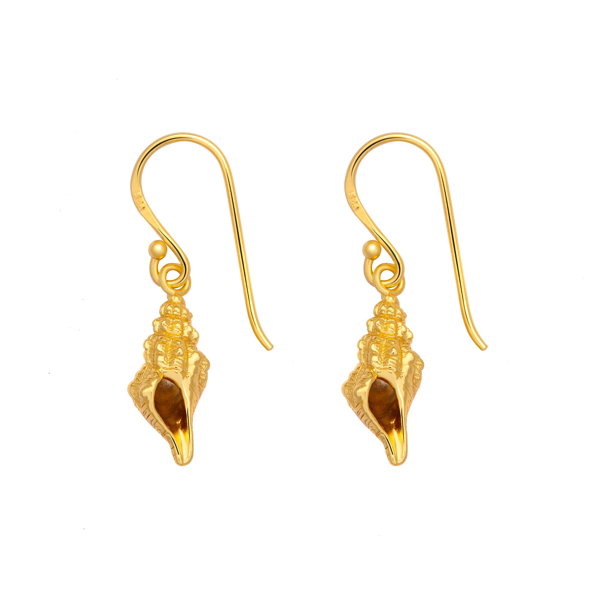 Spiral Shell Earrings for Women - 14K Gold Plated Boho Beach Jewelry - Perfect for Summer Vacations, Weddings & Casual Outfits