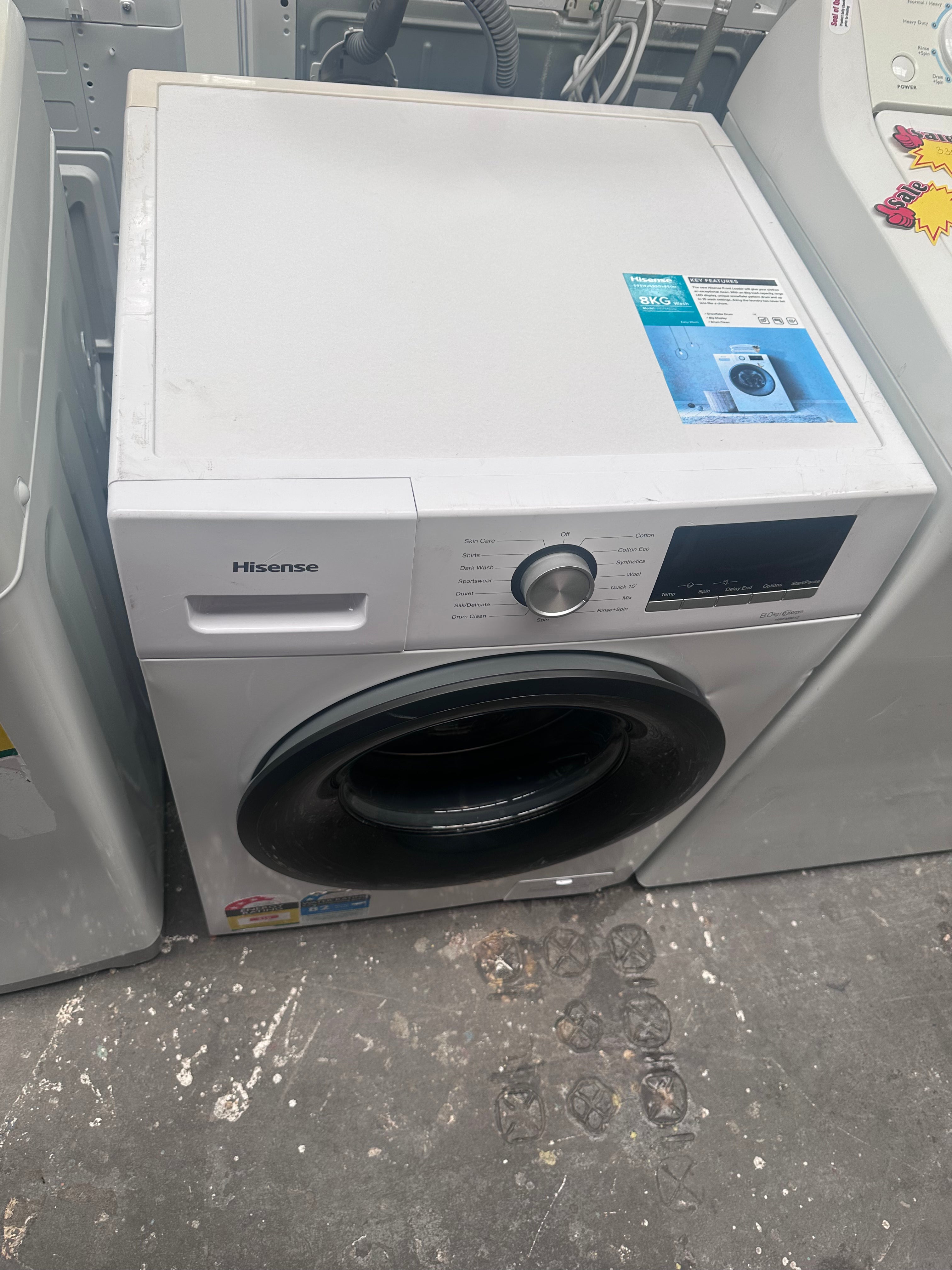 Hisense 8kg Front Load Washing Machine - Energy Efficient, Quiet Operation (Certified Refurbished) - Perfect for Apartments, Small Homes & Laundry Rooms