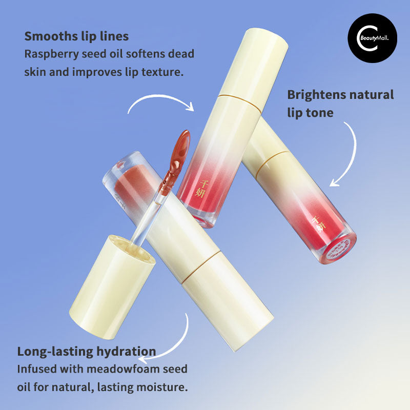 CHEERYEP (QIANYAN) Glossy Lip Oil - Hydrating & Shiny Lip Gloss for Dry Lips - Perfect for Daily Moisture & Night Care