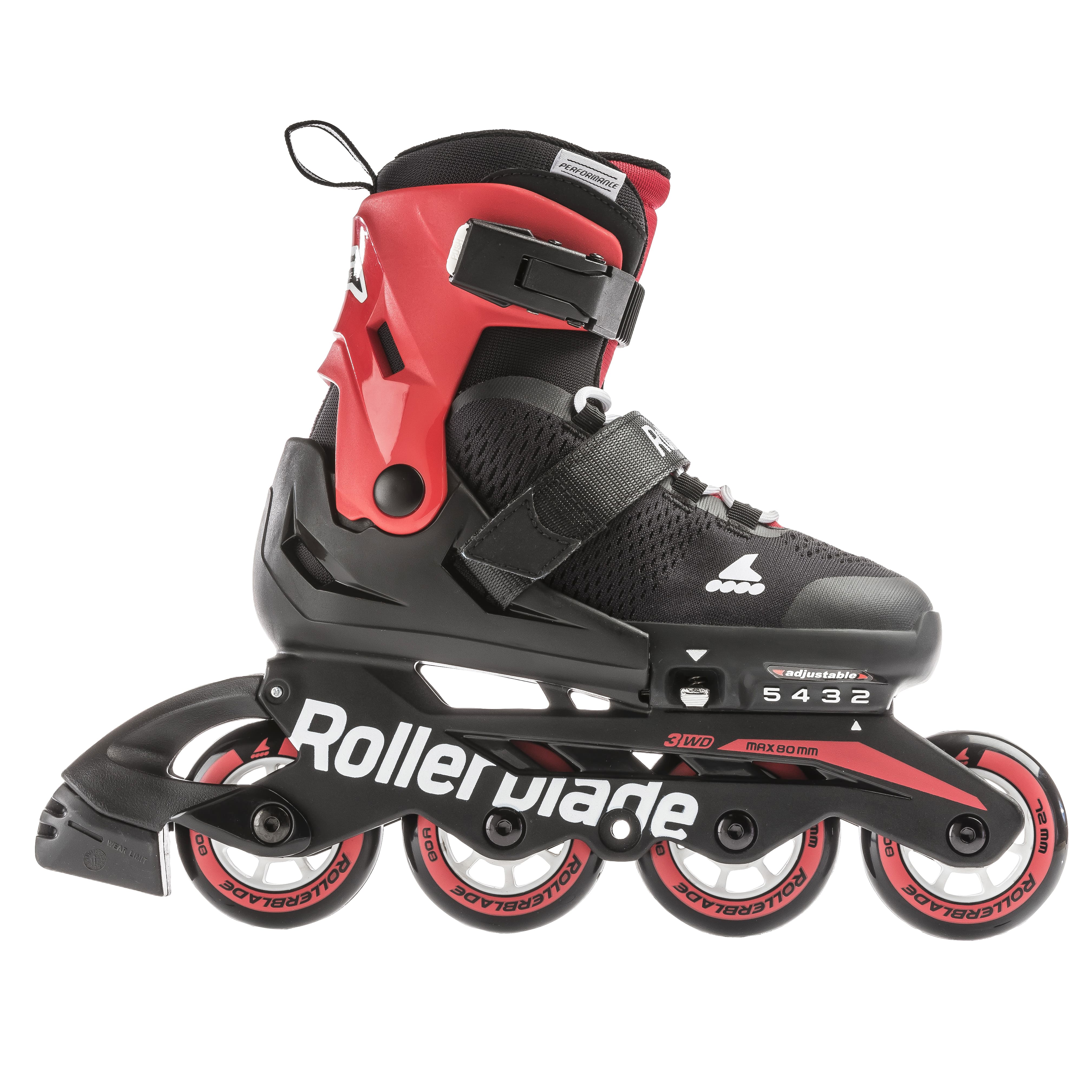 Rollerblade Microblade Inline Skates for Adults - Black/Red - High-Performance Urban & Fitness Skating for Men and Women