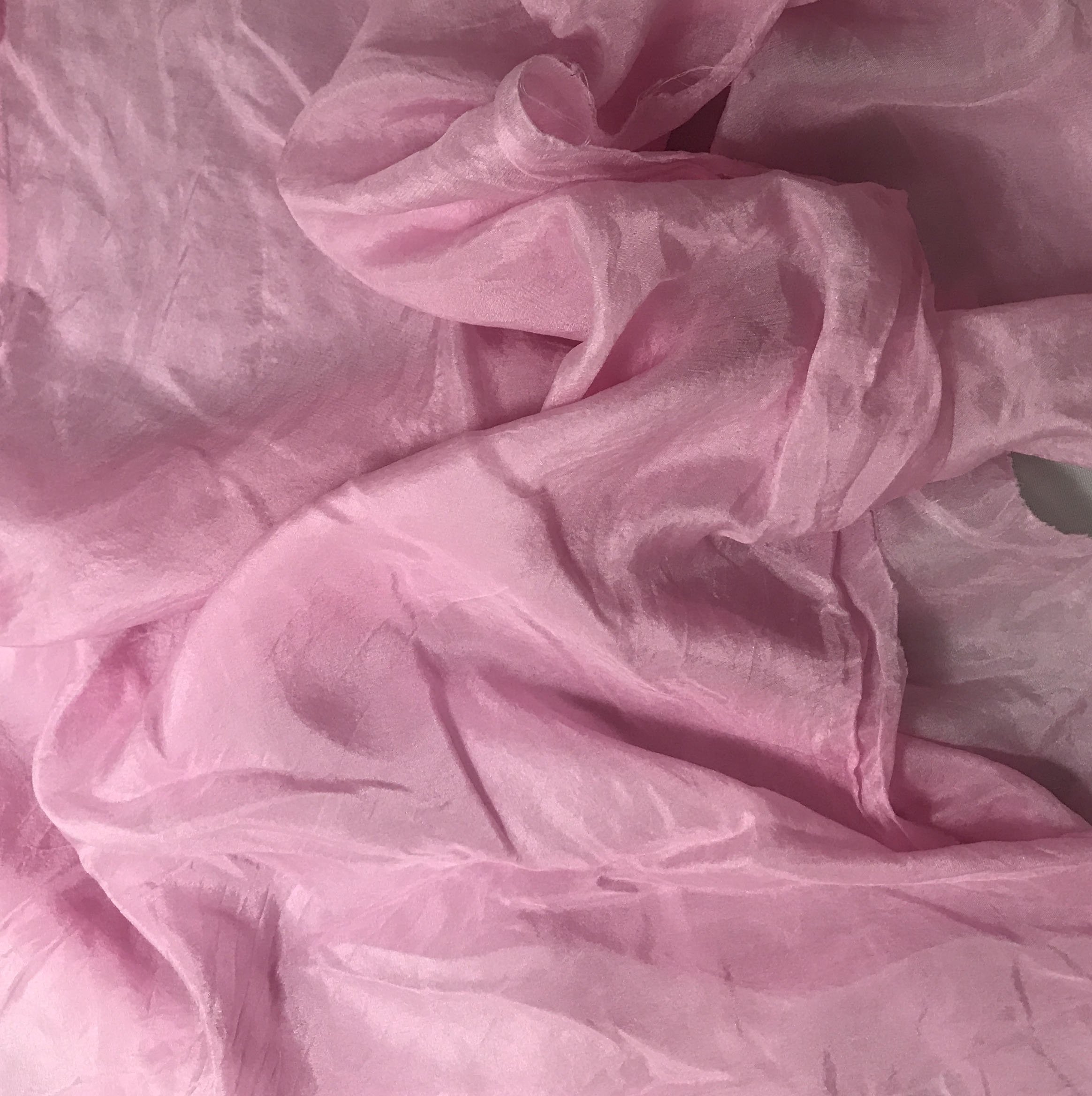 Hand Dyed Silk Habotai Fabric - Ballerina Pink - Perfect for Scarf Making, Bridal Veils & Luxury Fashion Accessories