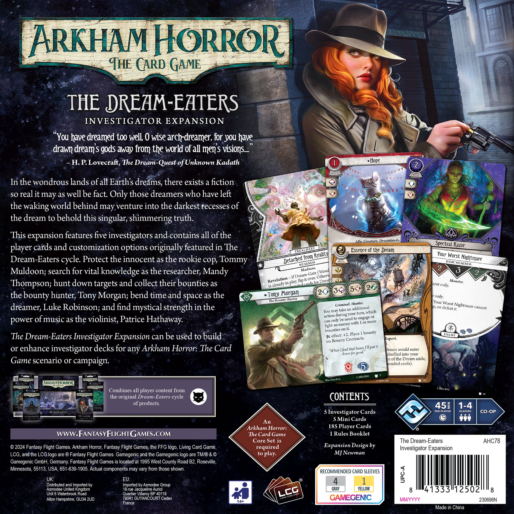 Arkham Horror: The Card Game - The Dream Eaters Investigator Expansion | Horror Adventure Card Game for Adults | Perfect for Game Nights & Horror-Themed Parties