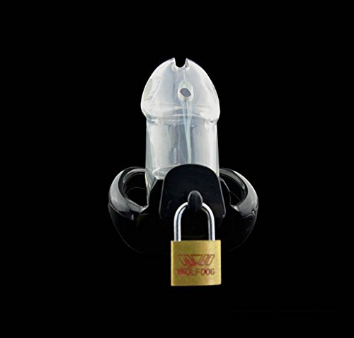 Hypoallergenic Male Chastity Cage - Clear Plastic Cock Ring for Adult Play & BDSM