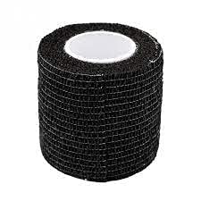 Professional Tattoo Grip Bandage - Non-Slip Magic Wrap for Tattoo Artists (2 Pack, Black) - Perfect for Tattooing, Piercing & Cosmetic Procedures