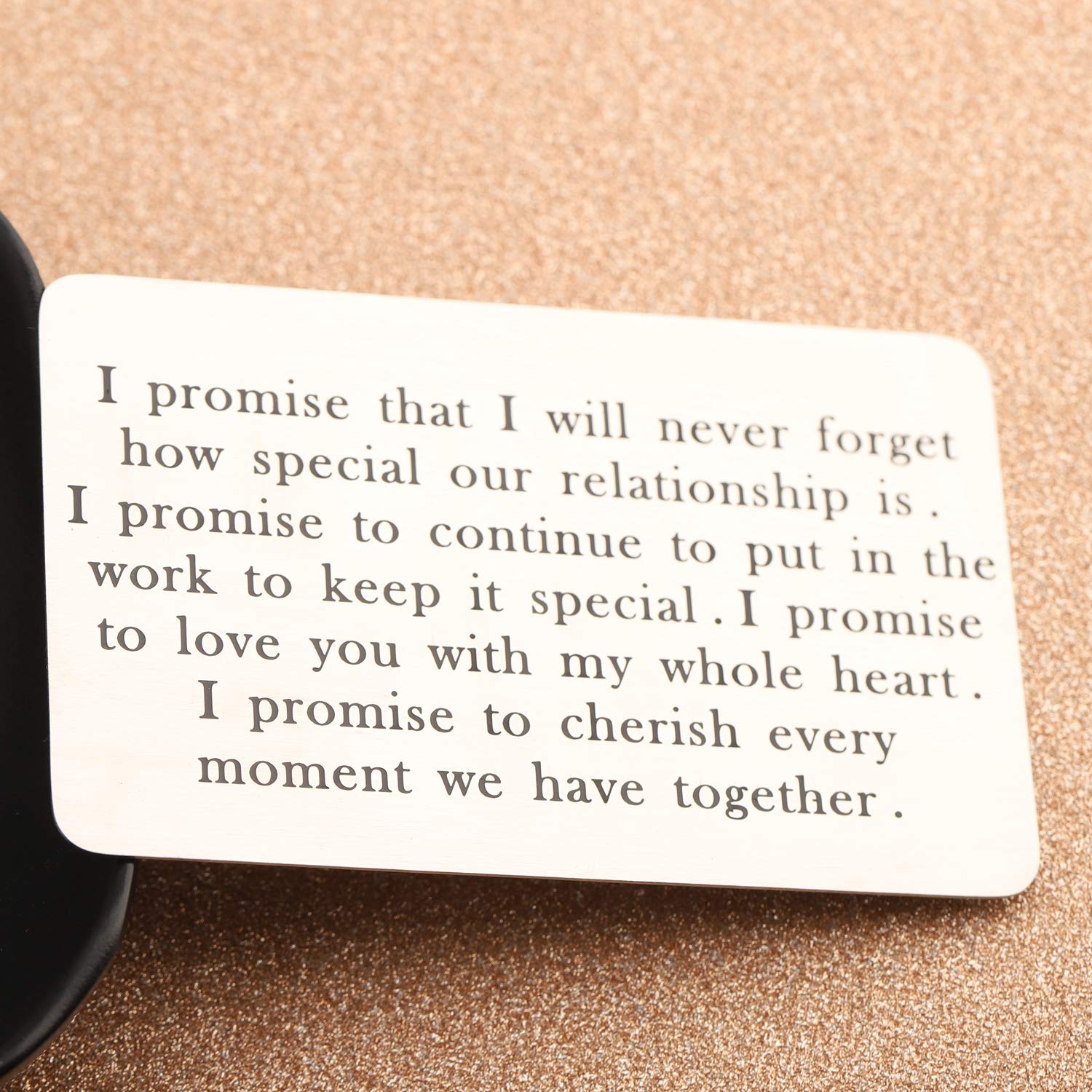 Personalized Engraved Wallet Insert for Boyfriend & Husband - Romantic Love Note Card Gift - Perfect for Anniversaries, Valentine's Day & Special Occasions