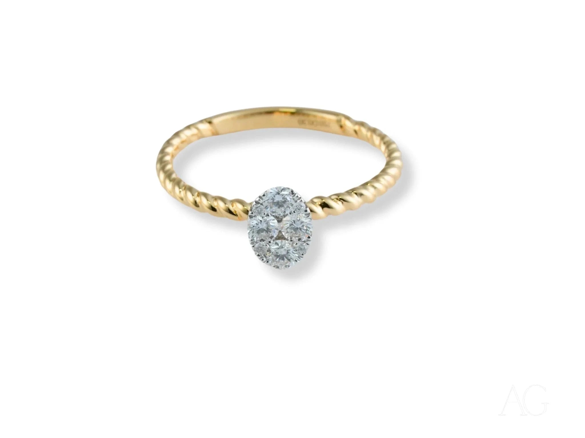Twist of Brilliance Engagement Ring - Elegant Diamond Wedding Band for Women - Perfect for Proposals, Anniversaries & Special Occasions