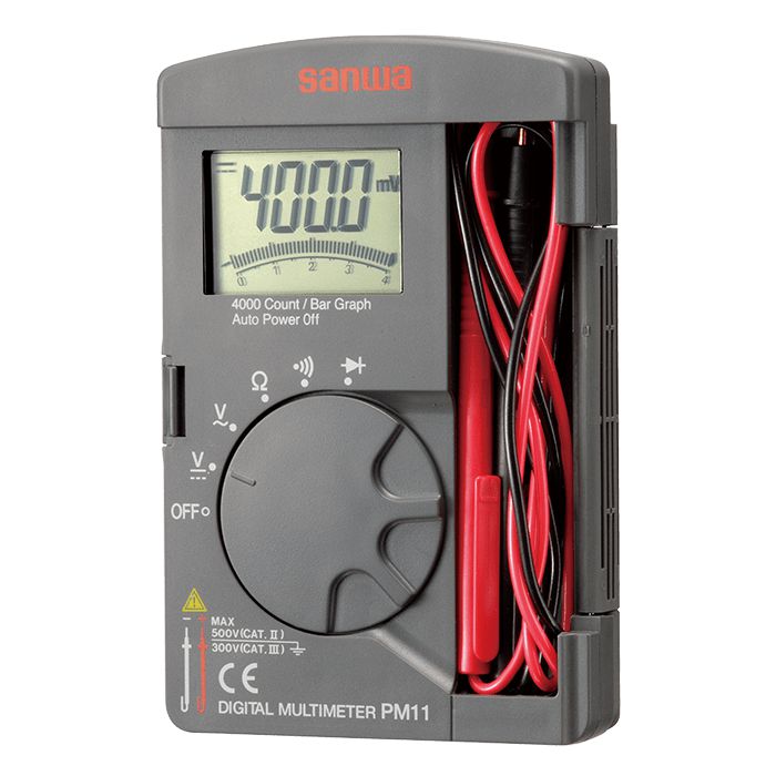 PM11 Digital Multimeter - 4000 Count LCD Display, Auto-Ranging Pocket Multimeter for Home, Car, and Electrical Repairs