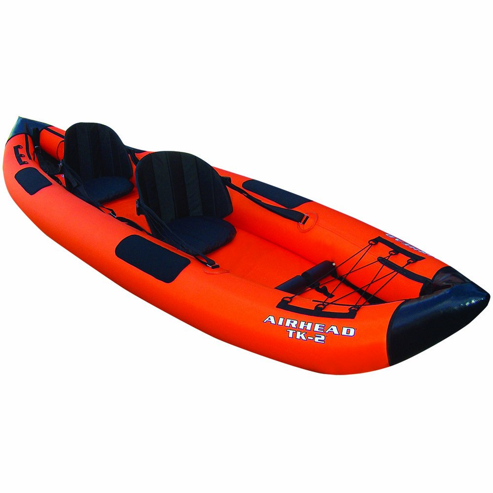 Airhead Travel Kayak Deluxe 12' 2 Person Inflatable Kayak - Lightweight & Portable for Lakes, Rivers & Camping Adventures