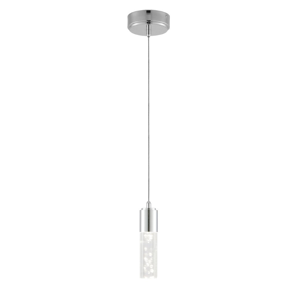 Bolha 4.75 Inch Modern Minimalist LED Pendant Light - Acrylic & Iron Integrated Fixture for Dining Room, Kitchen Island or Bedroom Lighting