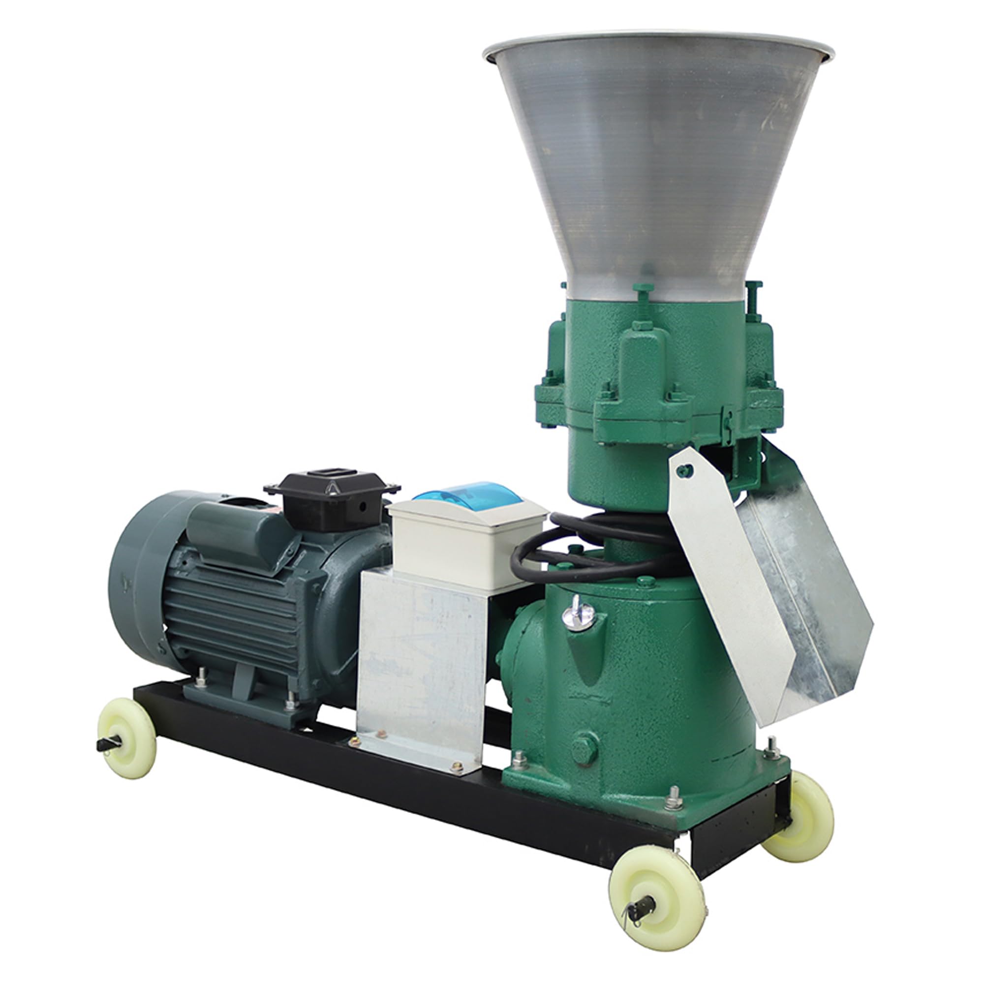 Electric Animal Feed Pellet Machine - 3 Roller Chicken Feed Grinder & Granulator with 6MM Holes Plate (220V) for Farm Poultry, Livestock, and Pet Food Processing | Perfect for Small Farms, Homesteads & DIY Animal Feed Production