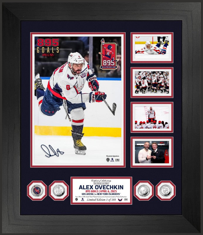Alex Ovechkin Washington Capitals 895 Goals Commemorative Silver Coin Collection - NHL Hockey Memorabilia for Fans & Collectors - Perfect for Display, Gifts, and Sports Decor
