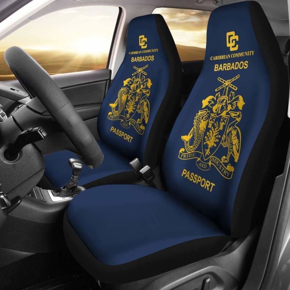 Premium Barbados Car Seat Covers - Universal Fit for Cars, Trucks & SUVs | Durable & Stylish Protection | Perfect for Travel, Commuting & Road Trips