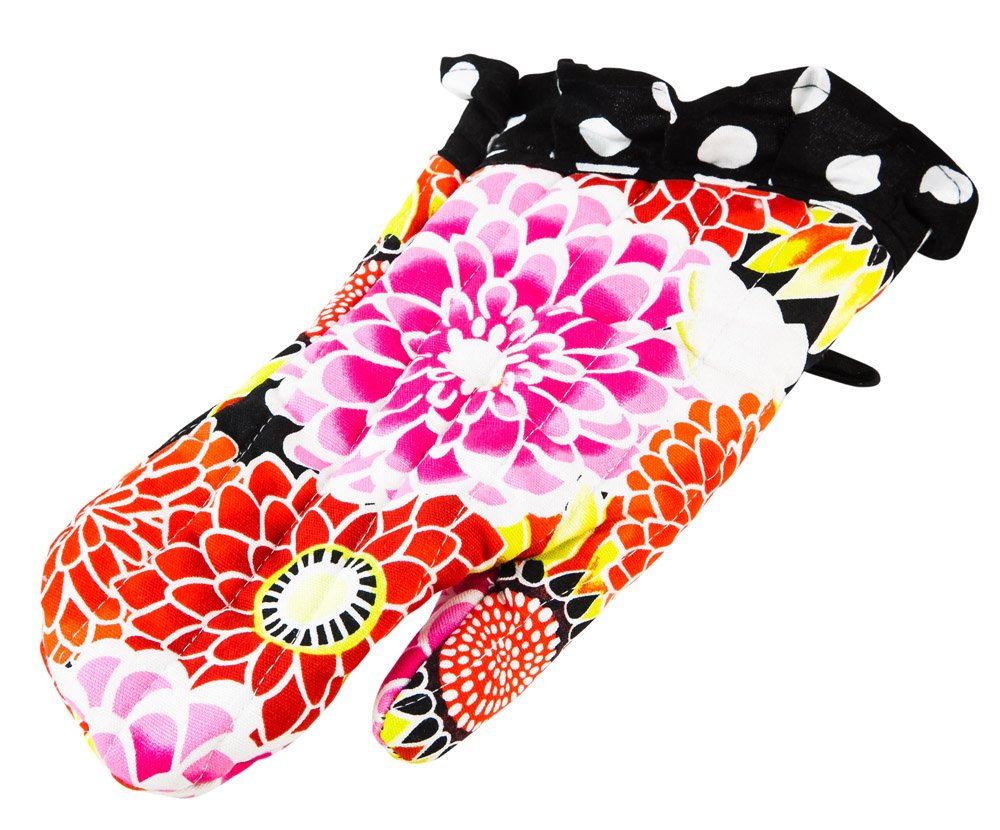 Premium Blackboard Bouquet Pattern Oven Mitt - Heat Resistant Kitchen Glove for Baking, Cooking, and Grilling - Perfect Gift for Home Chefs & Bakers