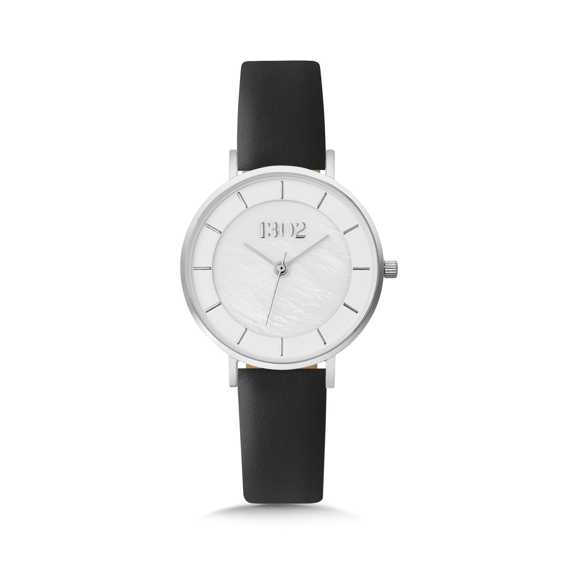 Elegant Silver Women's Watch with Pearl Accents - 32mm Interchangeable Strap Wristwatch for Women | Perfect for Office, Date Night & Special Occasions