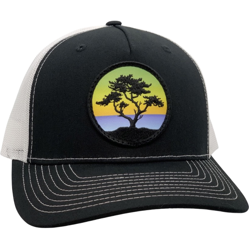 Stylish Curved Brim Trucker Hat with Cypress Patch - Perfect for Outdoor Adventures, Hiking & Casual Wear