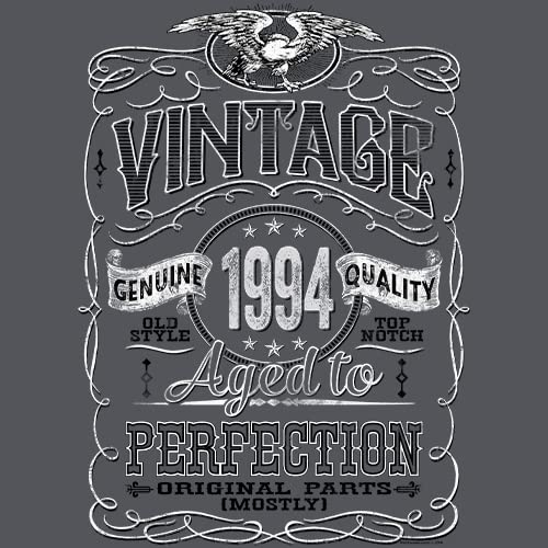 Vintage 1994 Aged to Perfection 31st Birthday Gift T-Shirt for Men - Funny 31 Year Old Present - Perfect for Birthday Parties & Milestone Celebrations