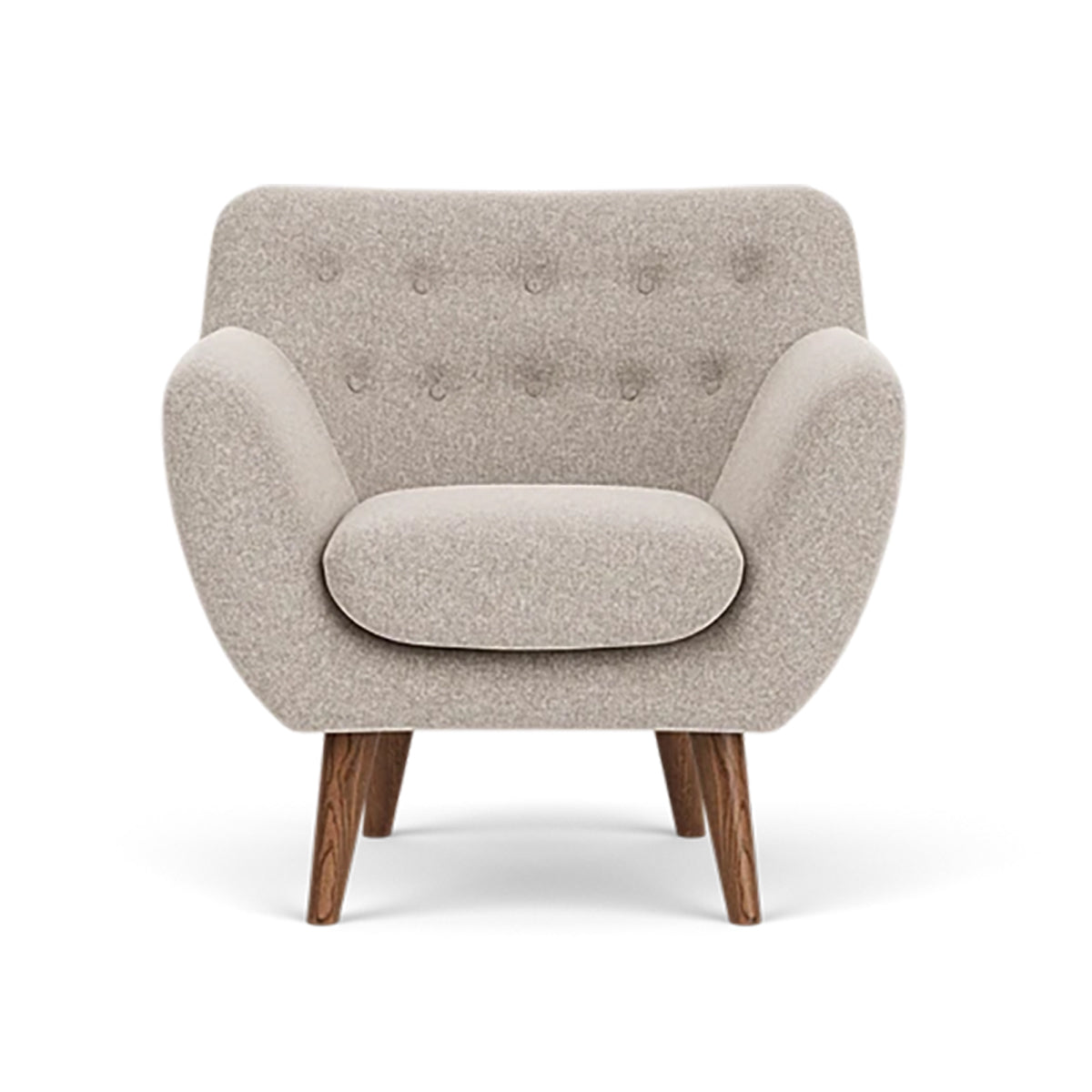 Anne Fabric Armchair - Modern Upholstered Accent Chair for Living Room, Bedroom & Office - Comfortable Lounge Chair with Sturdy Wooden Legs (Perfect for Reading, Relaxing & Home Decor)