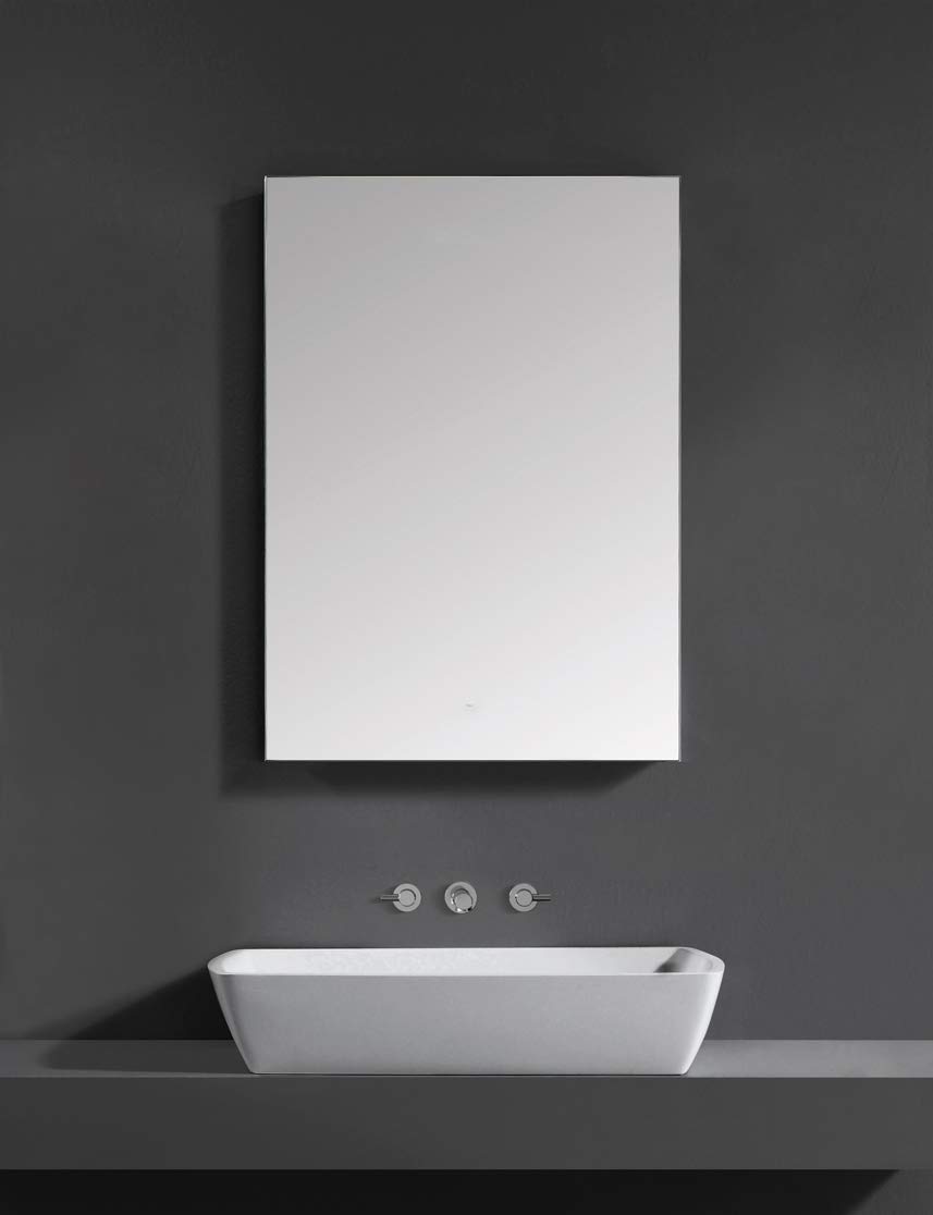 Sunrosa Aluminum Bathroom Medicine Cabinet with Mirror Door - Wall Mount & Recessed Mount Options - 18x27.5x4.75 Inch Single Door Mirror Cabinet Organizer for Bathroom Storage - Perfect for Small Bathrooms, Vanities and Apartment Living