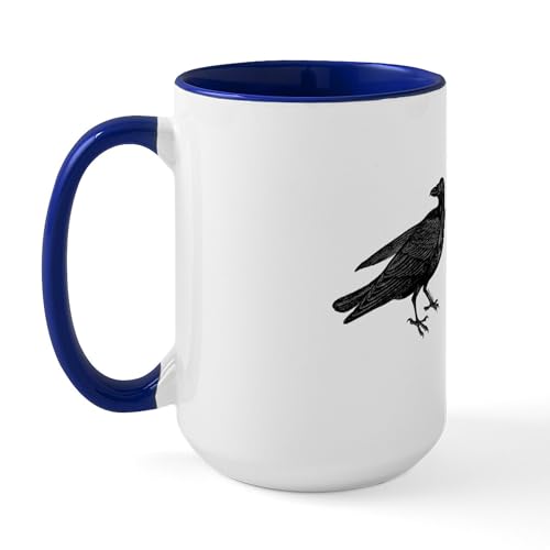 White/Navy Inside - Crow Mug Large Mug