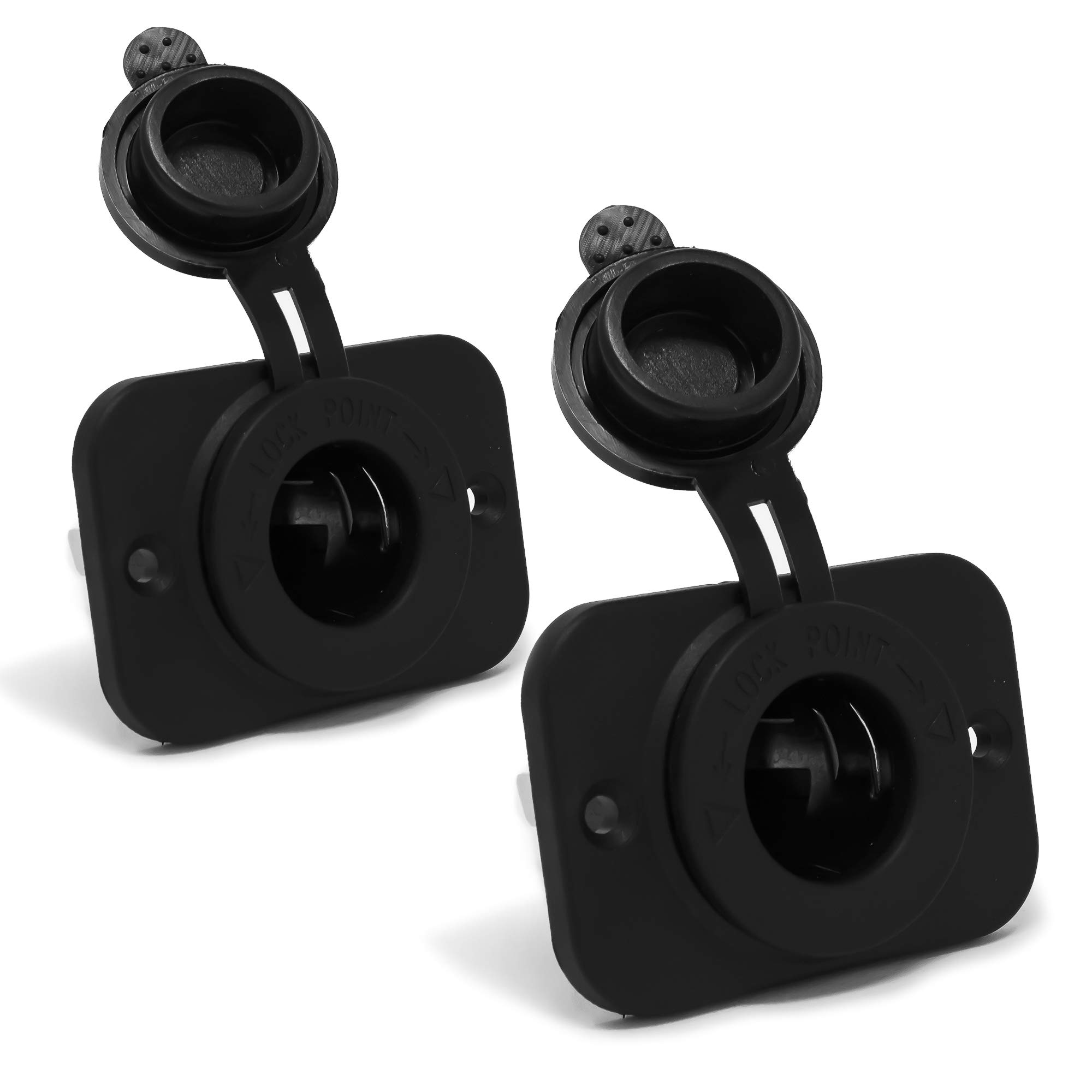 Five Oceans Waterproof 12V Cigarette Lighter Socket Panel - Marine & Automotive Power Outlet for Boats, RVs, Trucks & Outdoor Adventures