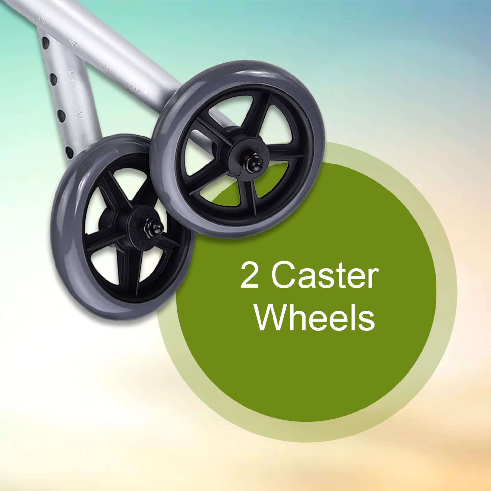 McKesson Universal Walker Wheels - Adjustable 5-Inch Caster Wheels (25 Pairs) - Ideal for Mobility Walkers, Rollators, and Medical Equipment Replacement