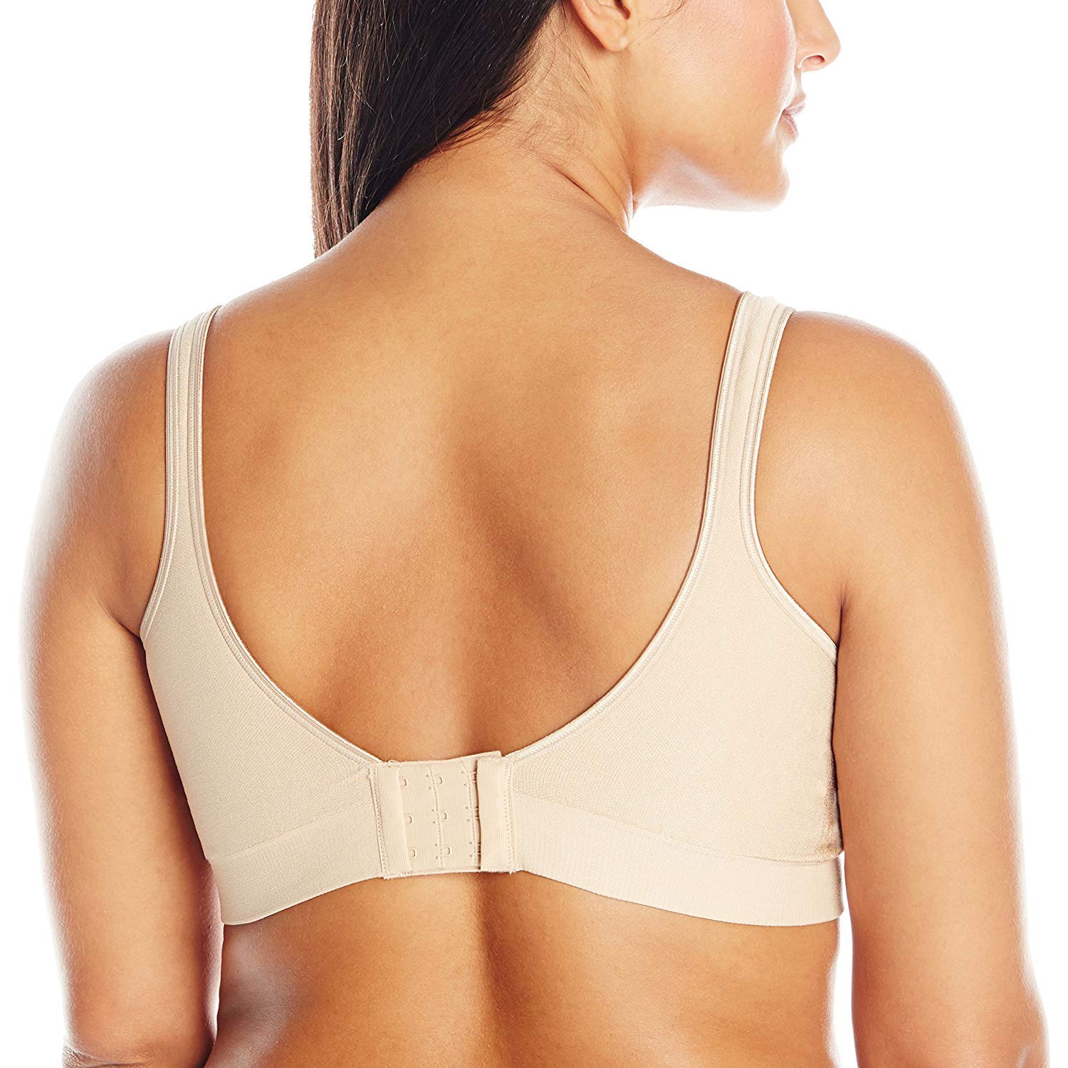2 Pack Nude Bali Bras Wirefree Comfort Seamless T-Shirt Bra for Women - Perfect for Everyday Wear, Yoga & Lounge