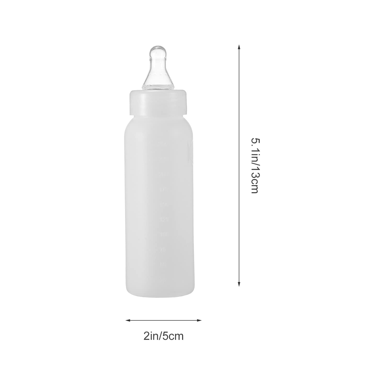 6-Pack 250ml White Lamb Feeding Bottles - Goat Milk Bottle & Calf Feeder for Sheep, Lambs, and Baby Animals - Perfect for Farm, Ranch, and Pet Care
