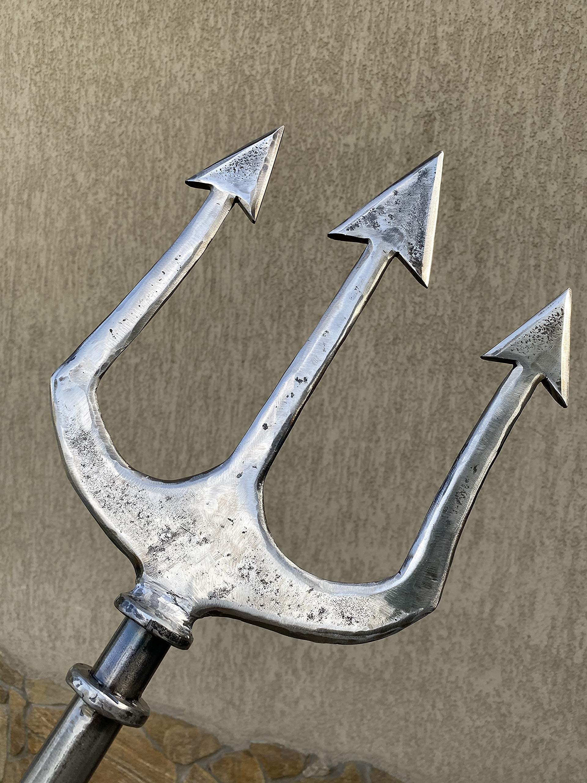 Poseidon Trident & Neptune Trident for Cosplay - Viking Warrior Weapon, Mermaid Costume Accessory - Perfect for Halloween, Cosplay Events, Theater Performances and Fantasy Photography