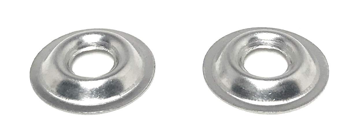 #8 Stainless Steel Flanged Finishing Washers - 316 Stainless Steel Cup Washers (100 Pcs) - Perfect for Marine, Automotive & Outdoor Hardware Projects