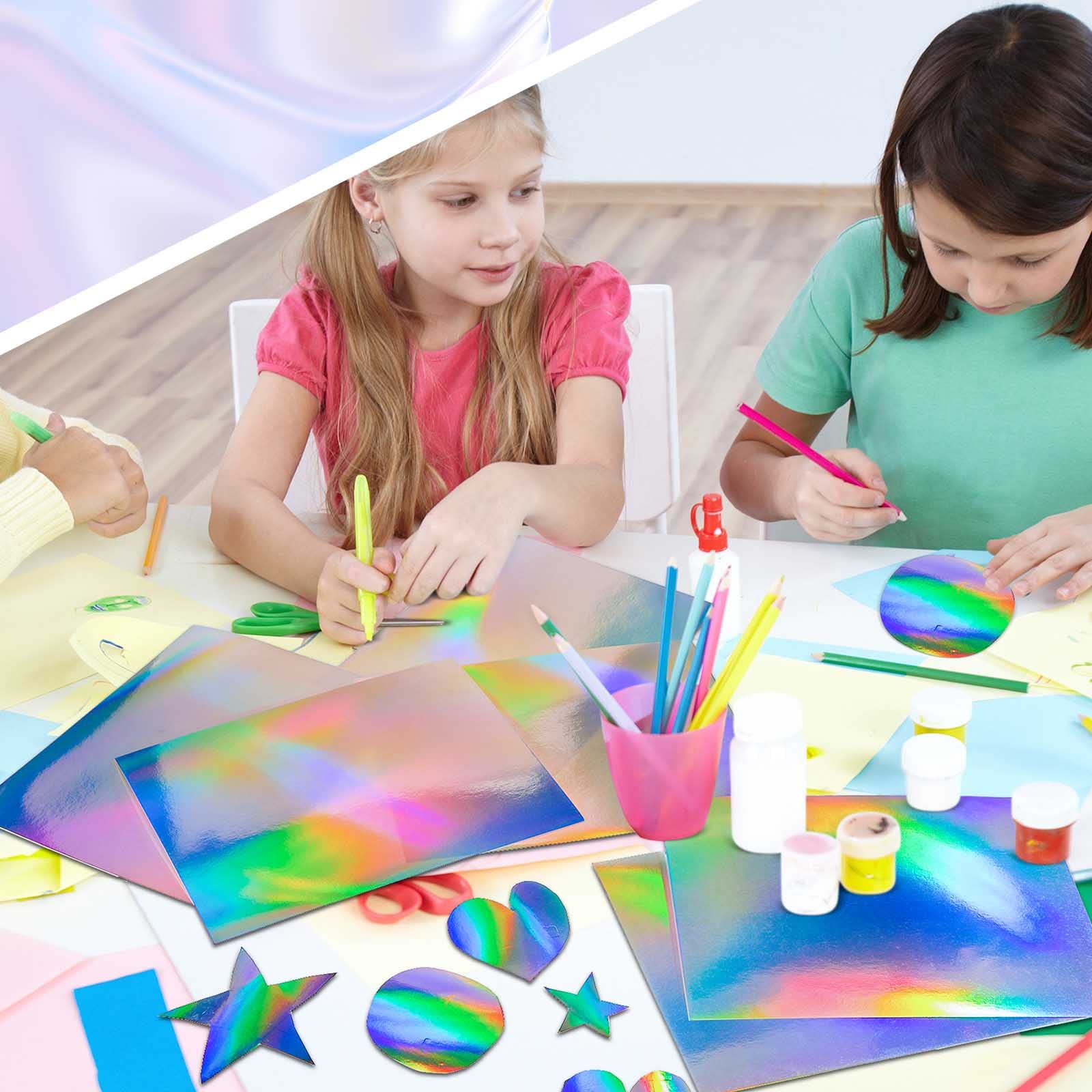 200 Sheets Metallic Holographic Cardstock Paper 8.5