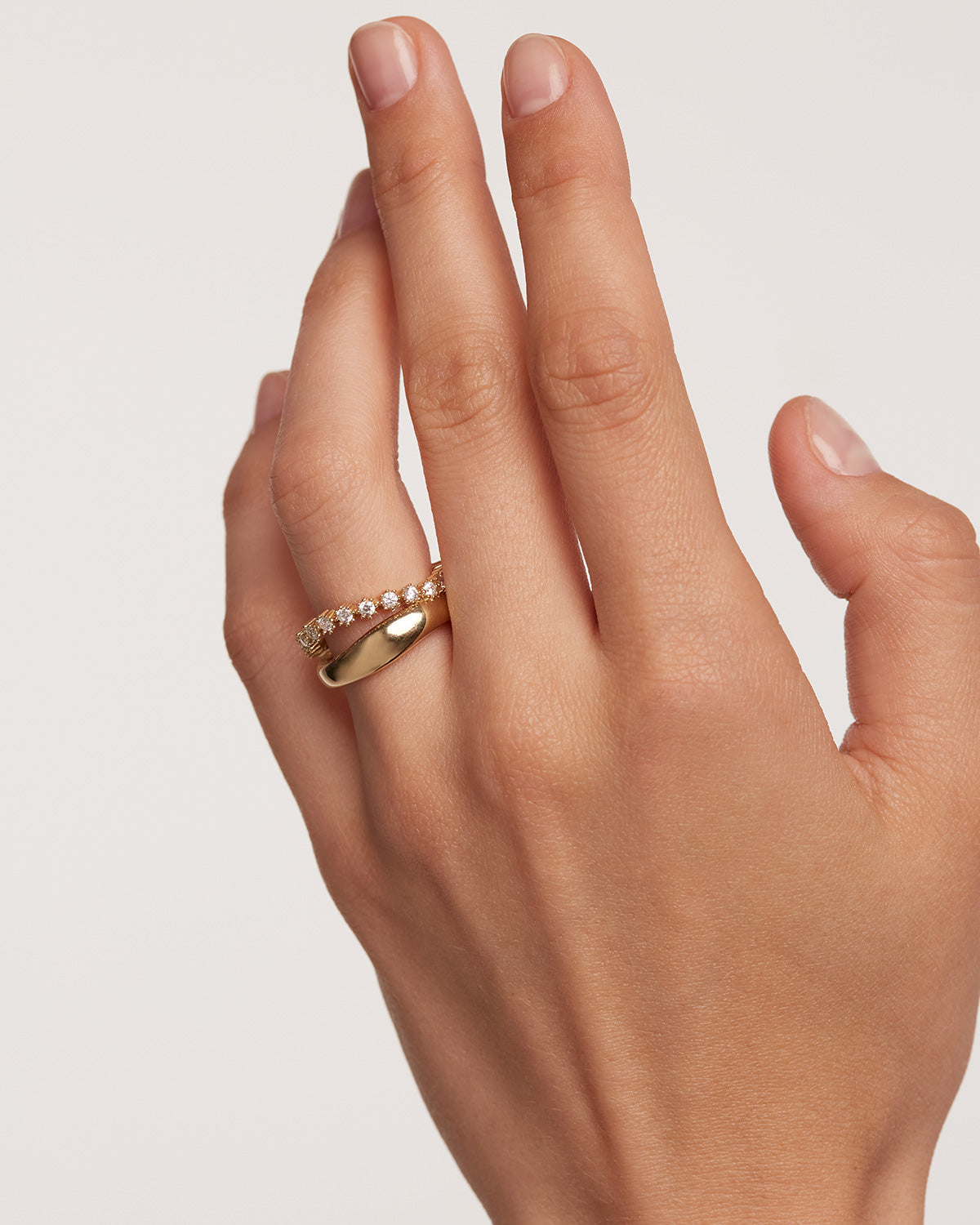 GRID 1 Motion Gold Ring - Elegant Stackable Jewelry for Women | Perfect for Everyday Wear, Date Nights & Special Occasions