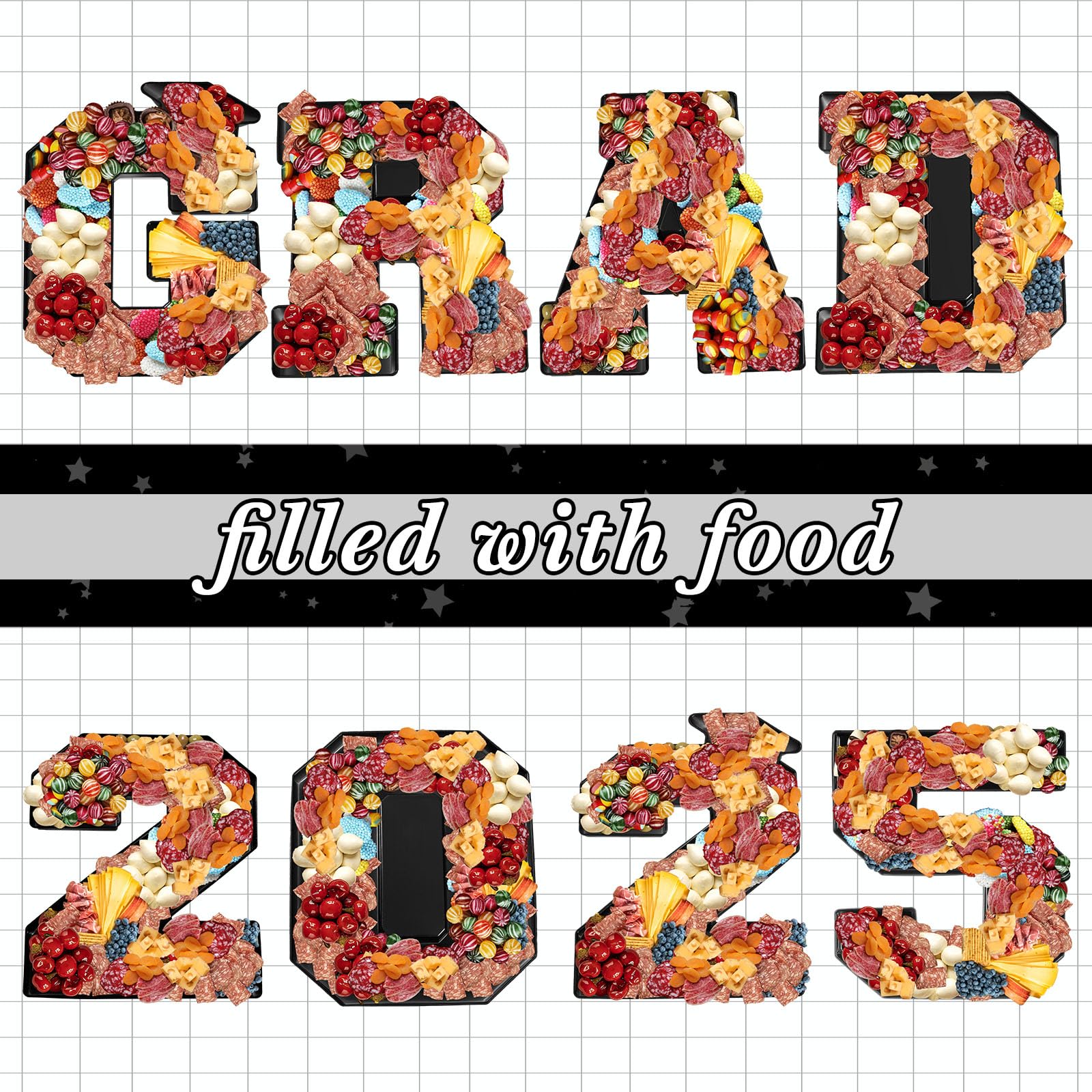 2025 Graduation Party Supplies - 4 Pack 13.7