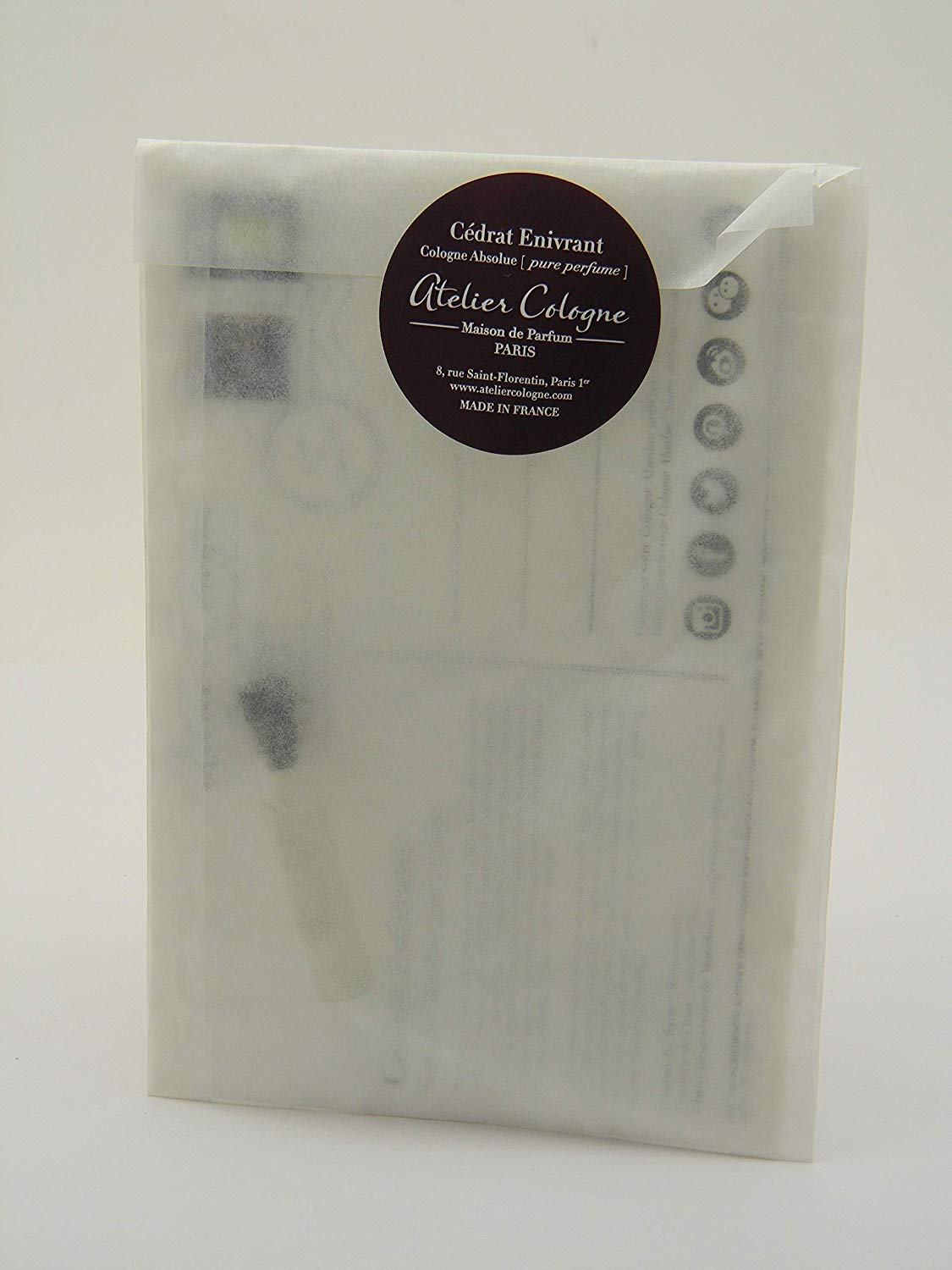Atelier Cologne CEDRAT ENIVRANT Cologne Absolue Vial 2ml - Refreshing Citrus Perfume Sample With Postcard - Perfect for Travel, Gifts & Everyday Fragrance