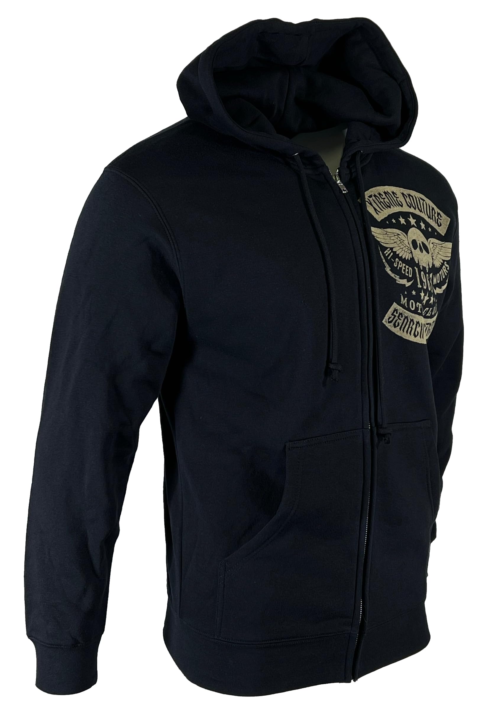 Xtreme Couture by Affliction Men's Faded Iron Black Hoodie - Size S | Premium Streetwear for Gym, Casual Wear & Outdoor Activities