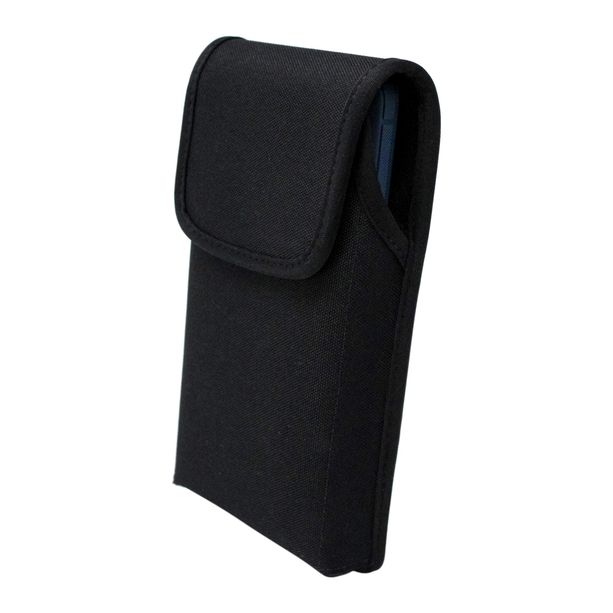Durable Turtleback Case for Samsung Galaxy S24/S23/S22/S21/S20 Ultra - Black Nylon Vertical Pouch with Rotating Belt Clip | Compatible with OtterBox Defender & Bulky Cases | Perfect for Outdoor Activities, Work & Daily Use