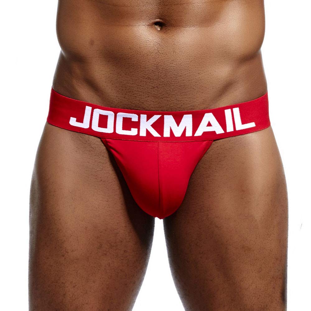 Sexy Men's Letter Print Briefs - Soft Pouch Underwear with Compression Support - Comfortable Boxer Shorts for Everyday Wear (Red, XXL) - Perfect for Gym, Lounge & Sleep