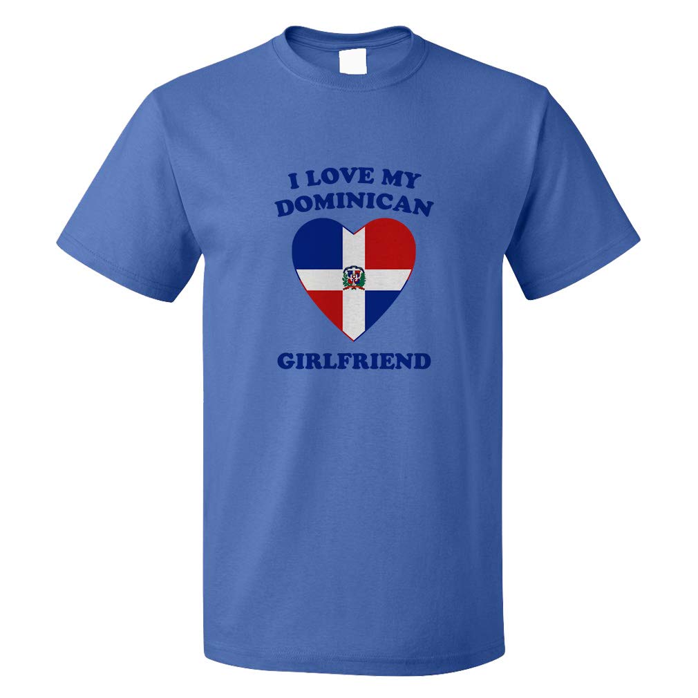 Funny Graphic T-Shirts for Men - 'I Love My Dominican Girlfriend' Cotton Tee | Comfortable Casual Wear for Date Nights & Couple Outfits