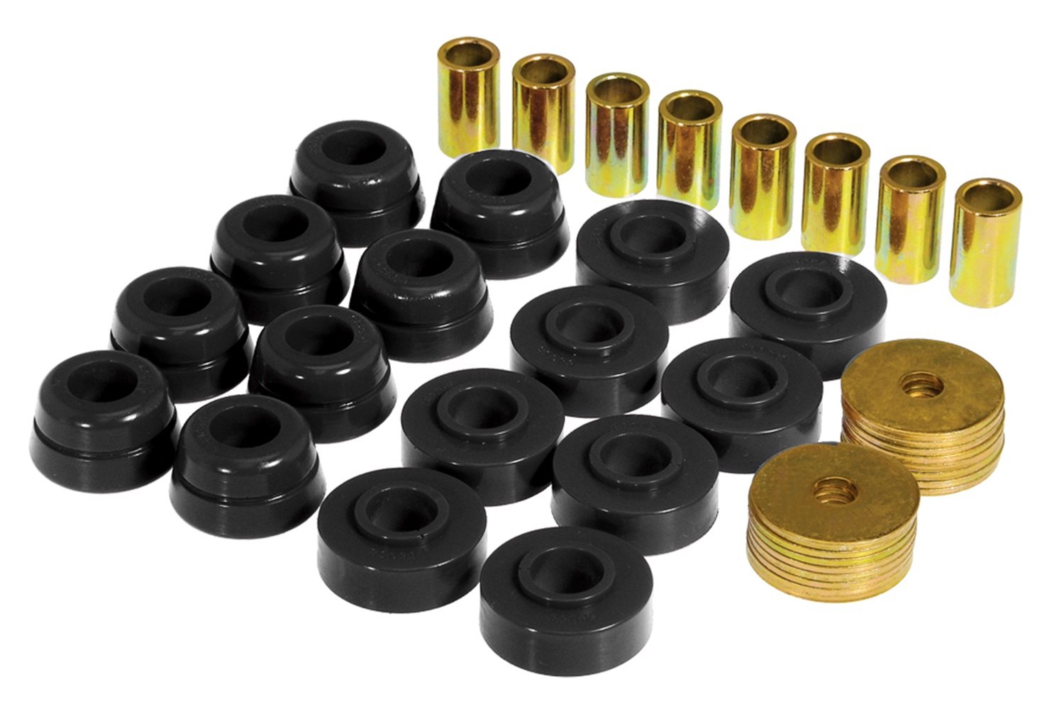Prothane 7-134-BL Black Polyurethane Body Mount Kit for Jeep Wrangler & Cherokee - Improve Ride Comfort & Reduce Vibration for Off-Road & Daily Driving