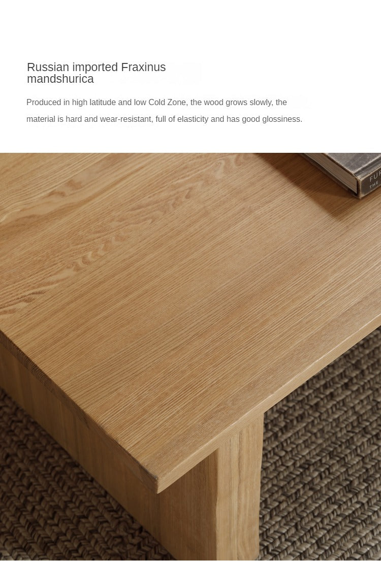 Handcrafted Live Edge Tea Table - Solid Oak & Birch Wood - Rustic Modern Coffee Table for Living Room, Lounge, or Office Decor