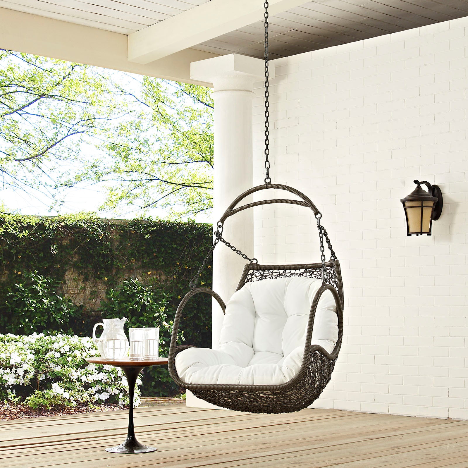 Arbor Outdoor Patio Swing Chair Without Stand - Hanging Garden Hammock Chair for Porch, Backyard & Balcony - Perfect for Relaxing, Reading & Lounging