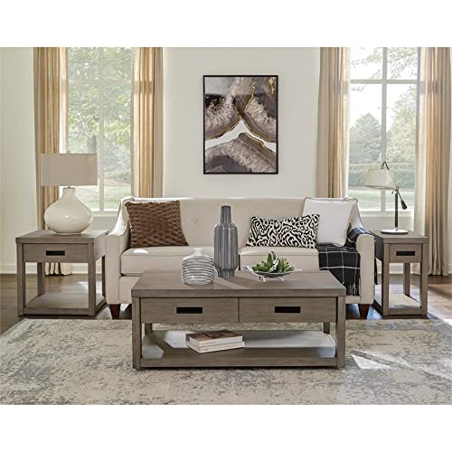 Riverside Furniture Riata Modern Contemporary Wood Coffee Table in Gray Wash - Stylish Living Room Centerpiece for Home Decor