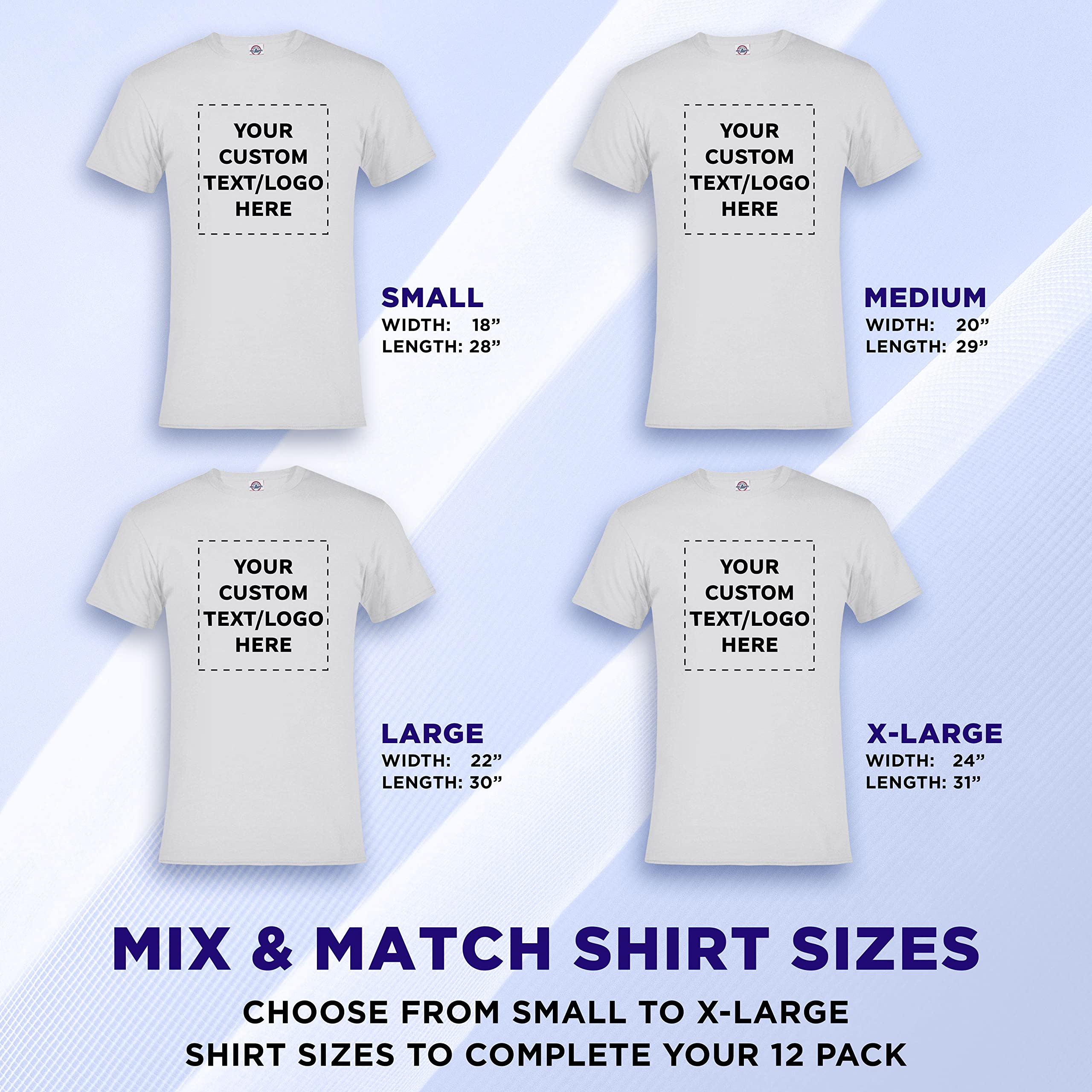 Delta Apparel Unisex Short Sleeve T-Shirts - Bulk Pack (12-Pack) | Customizable & Personalized | Comfort Fit Cotton Tees for Men & Women | Perfect for Team Events, Promotions & Casual Wear